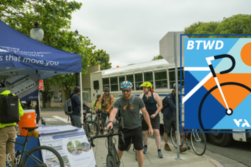 VTA booth and bicycles