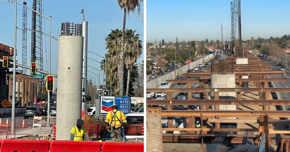 Construction work in East San Jose