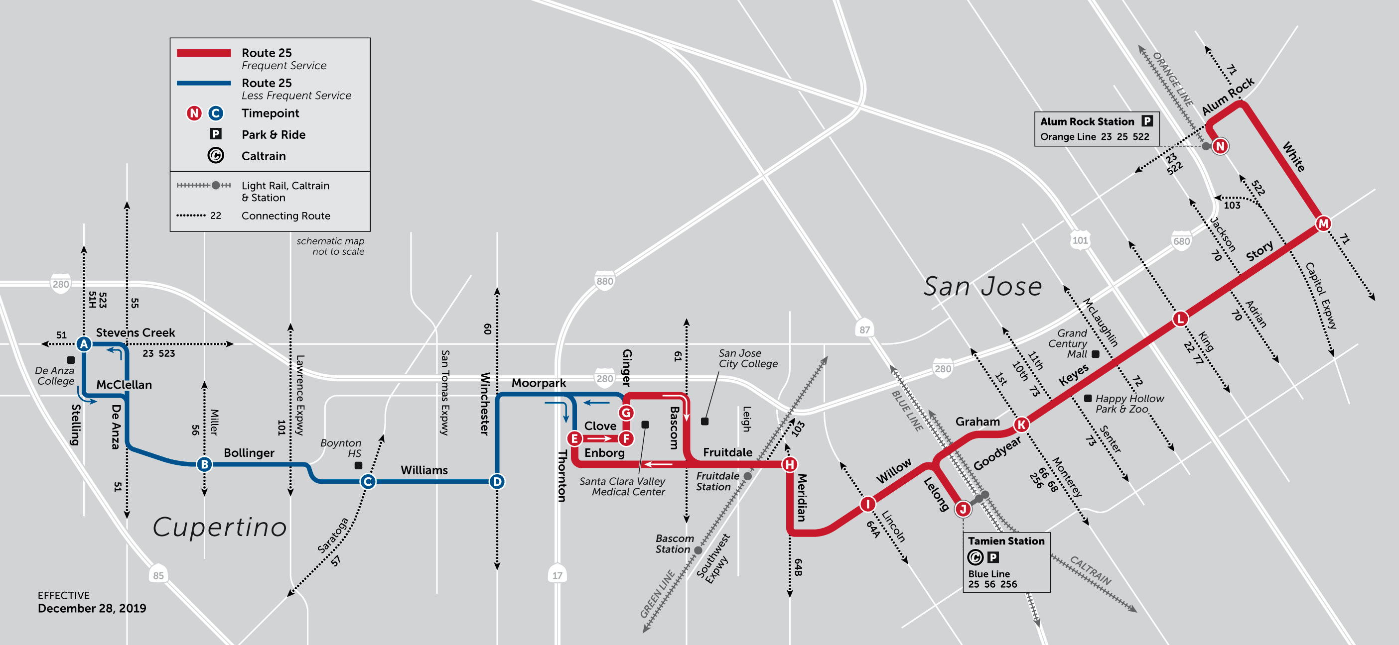 orange line Route: Schedules, Stops & Maps - Alum Rock (Updated)