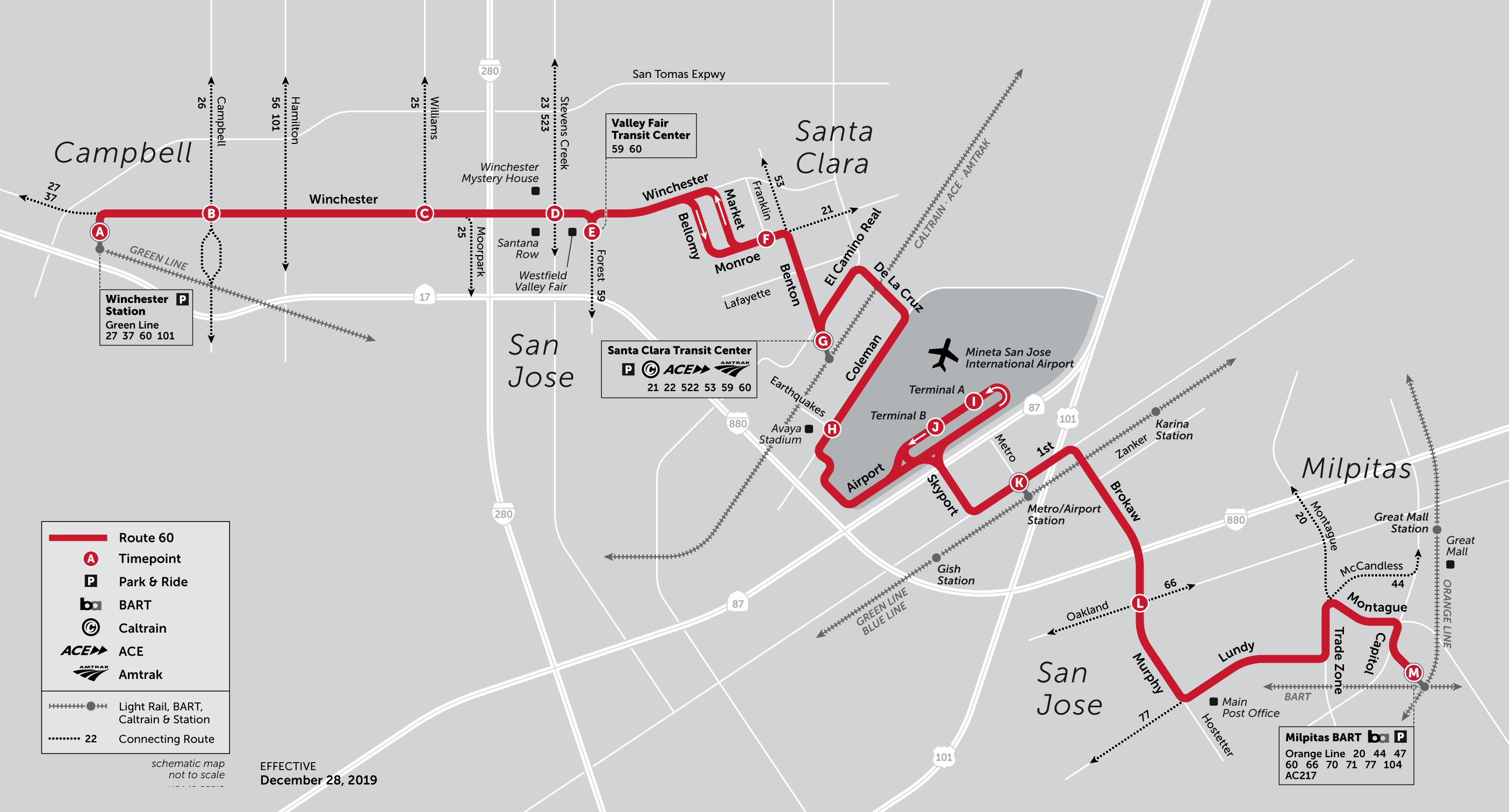 San Jose Bus Routes Vta