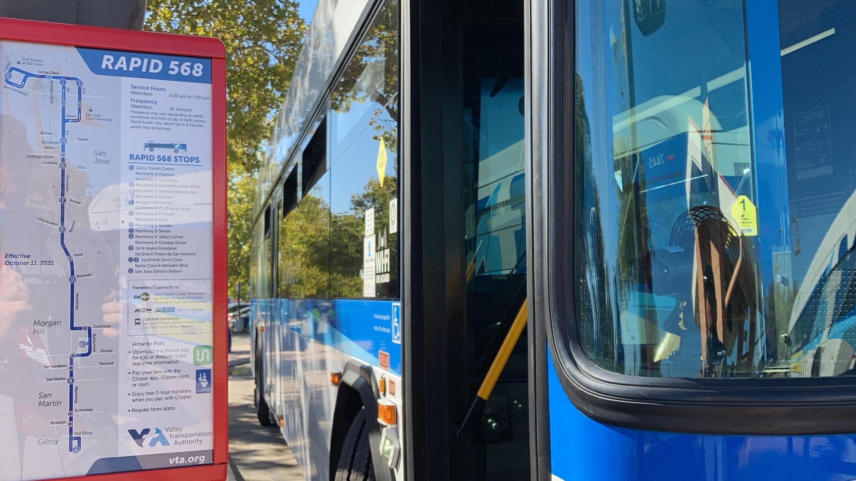Faster. Cheaper. More Frequent. New Gilroy-Downtown San Jose Rapid Route  568. | VTA