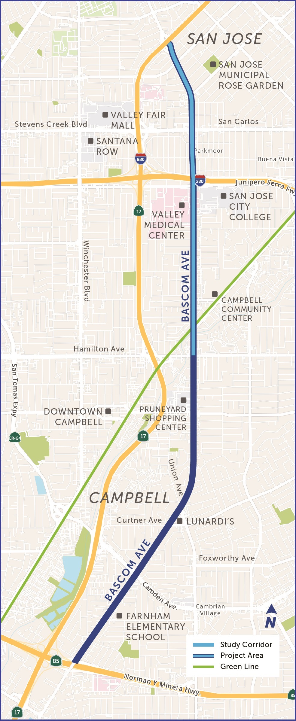Complete Streets I880 to Hamilton Avenue Project VTA