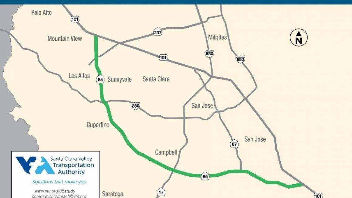 map of SR 85