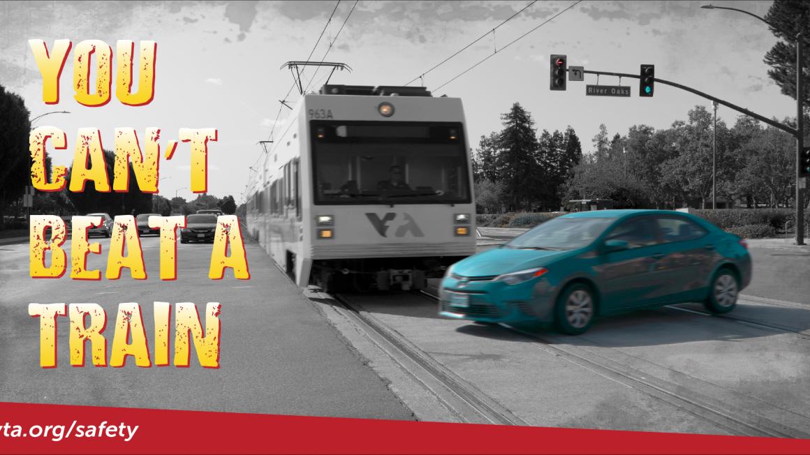 car turning illegally in front of a train