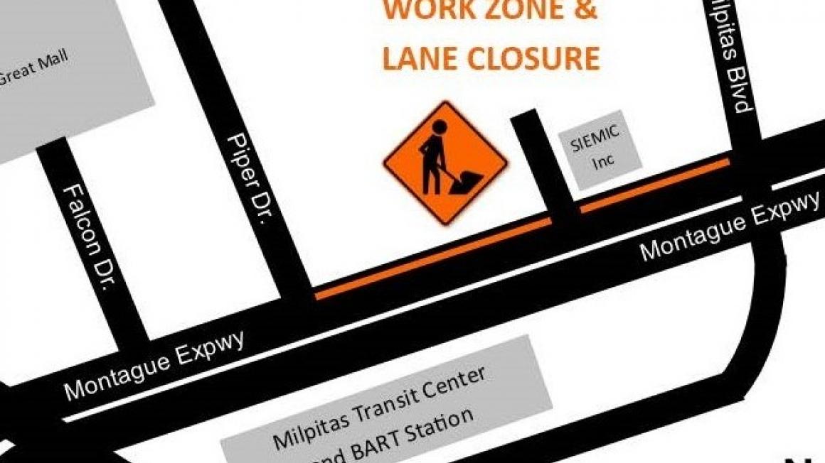 Montague Expressway closure map