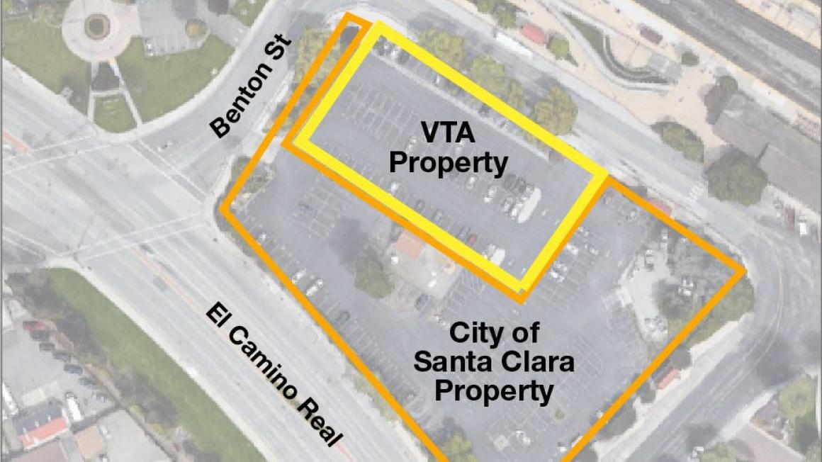 map of santa clara transit center parking lot