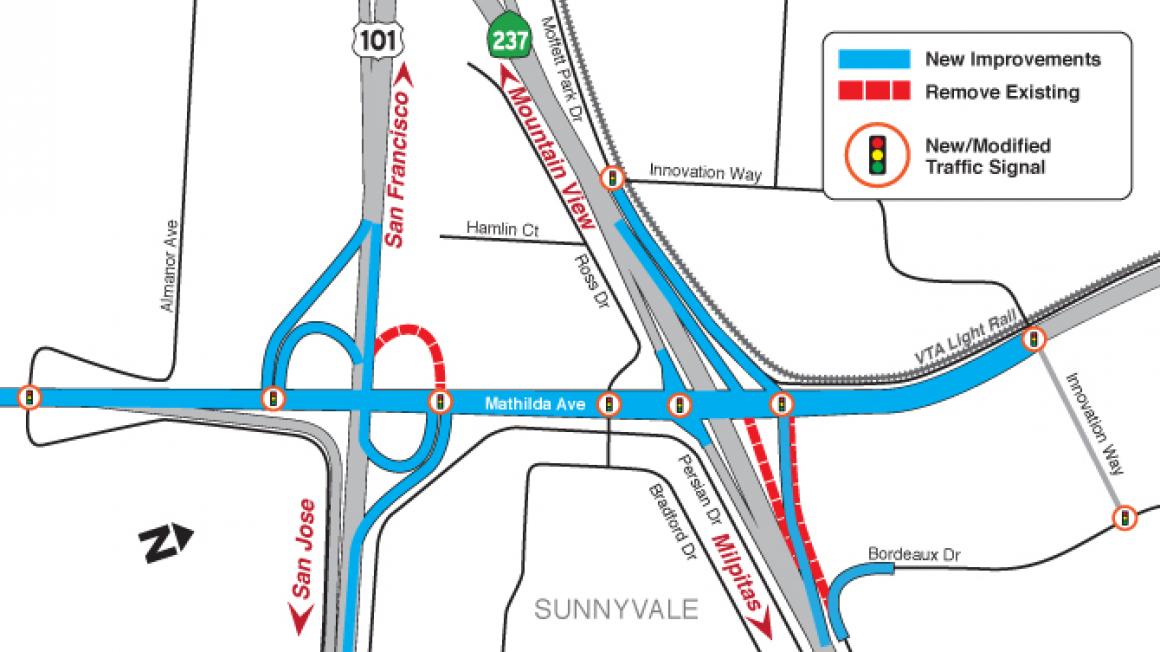 Mathilda Ave Improvement Project map