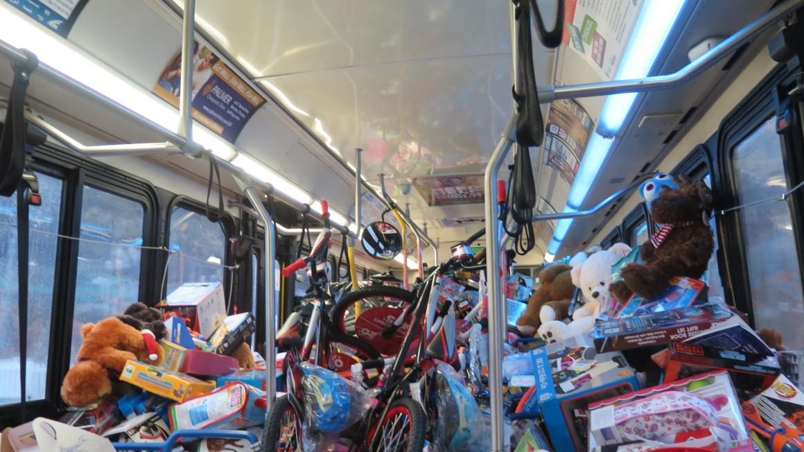 bus full of toys