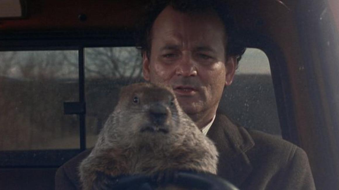 man holding groundhog