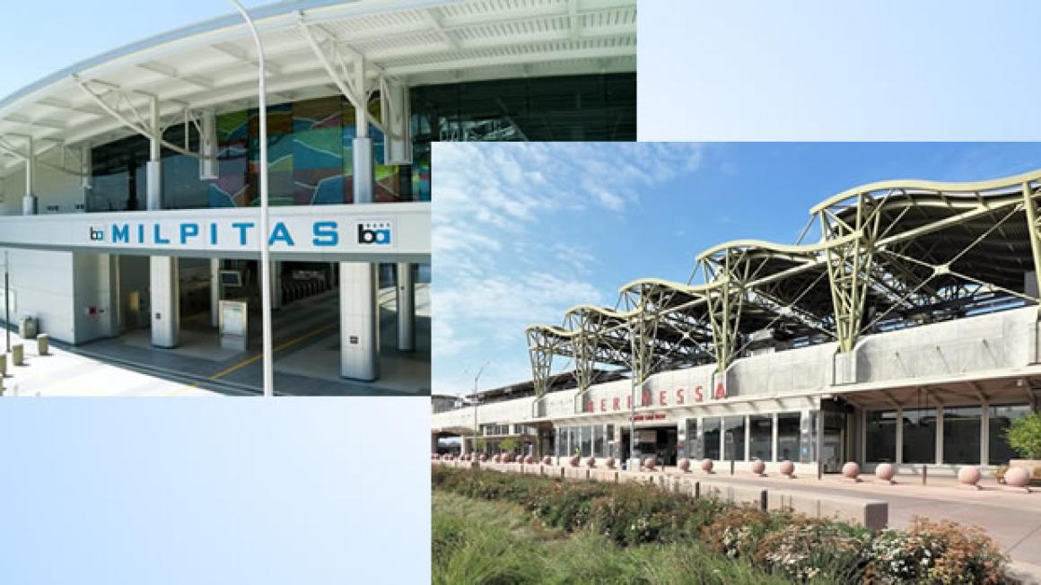 Milpitas and Berryessa BART stations