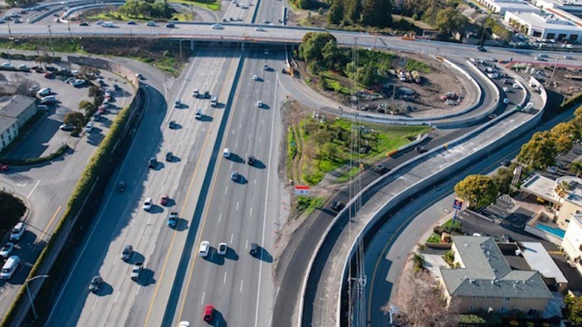 Mathilda Avenue interchange aerial view