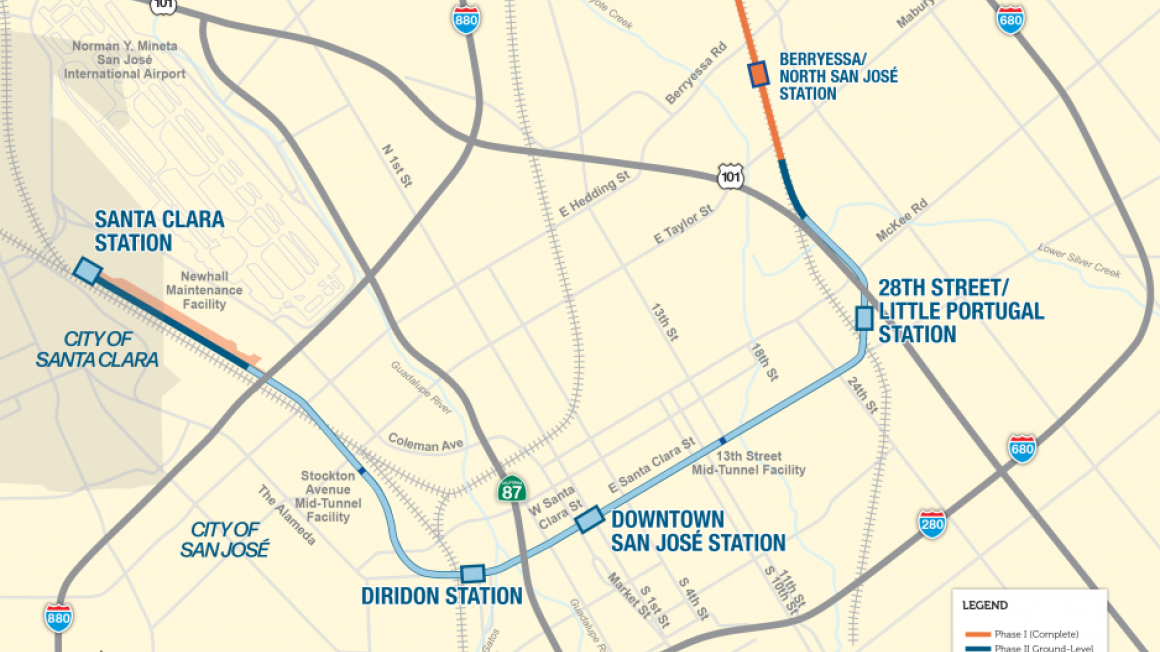 BART Silicon Valley map