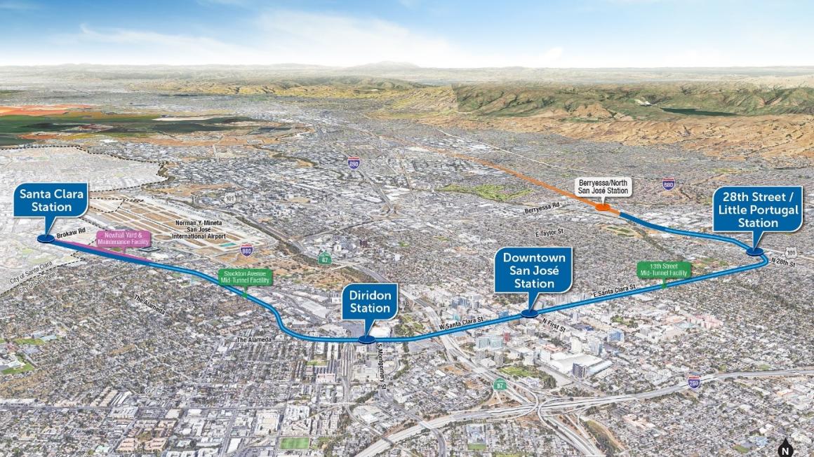 BART Phase II alignment Map 