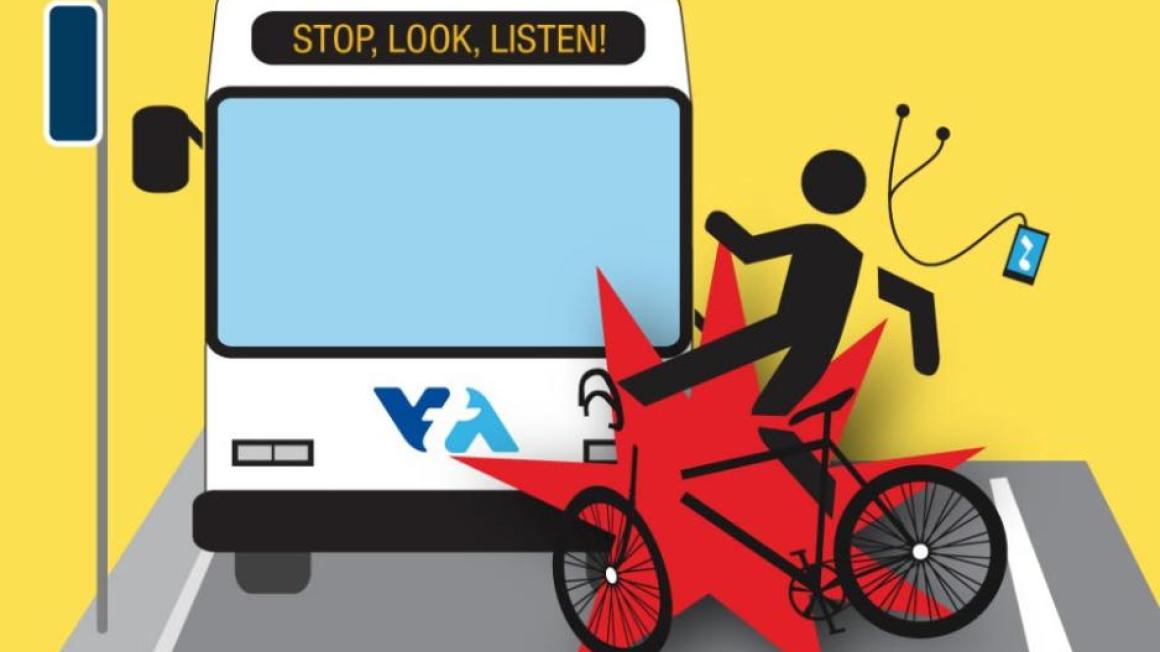 IMAGE OF BUS AND BIKE STRIKE