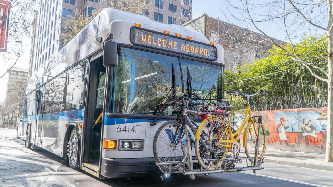 bikes on bus bike rack