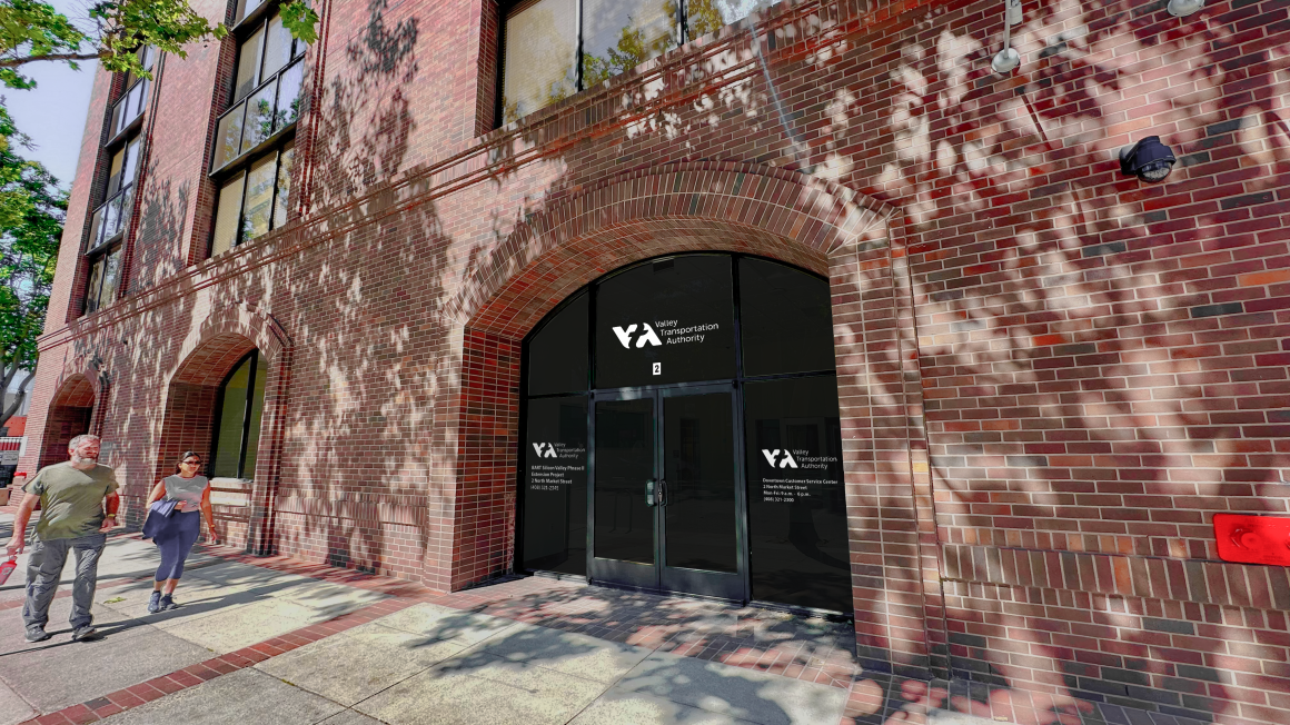 Front of the new VTA Downtown Customer Service Center