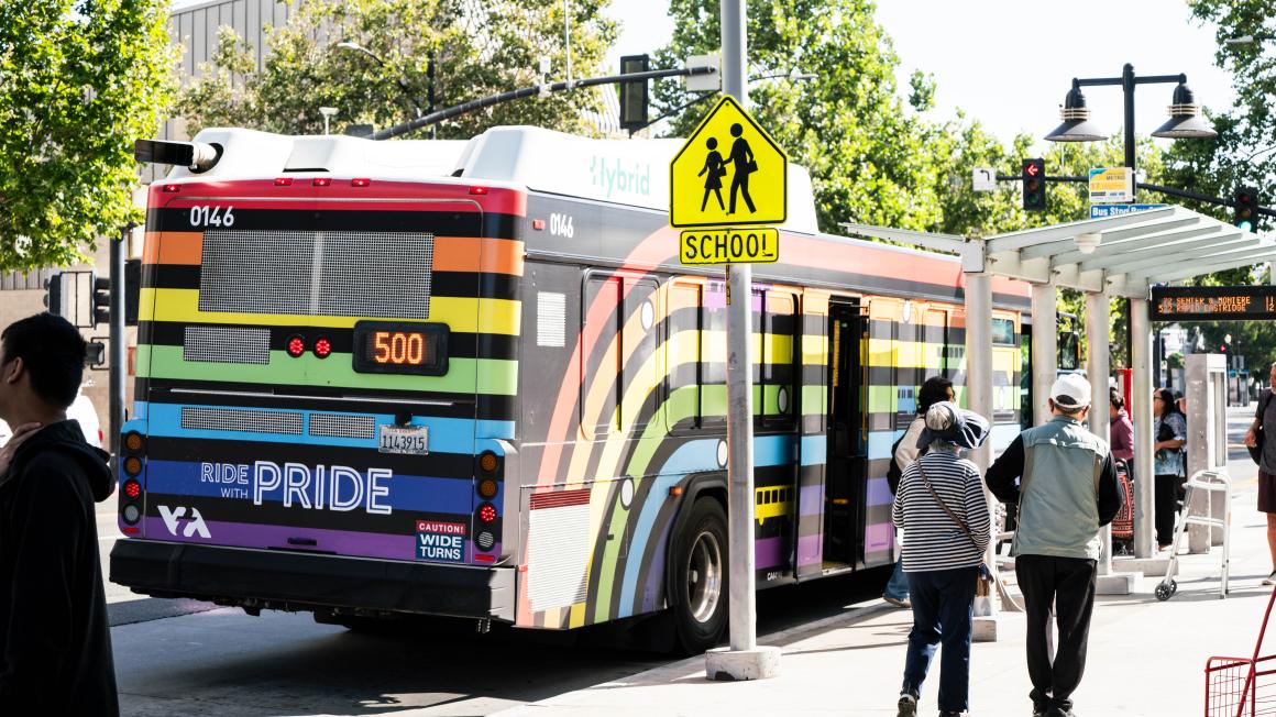 Rainbow VTA Bus