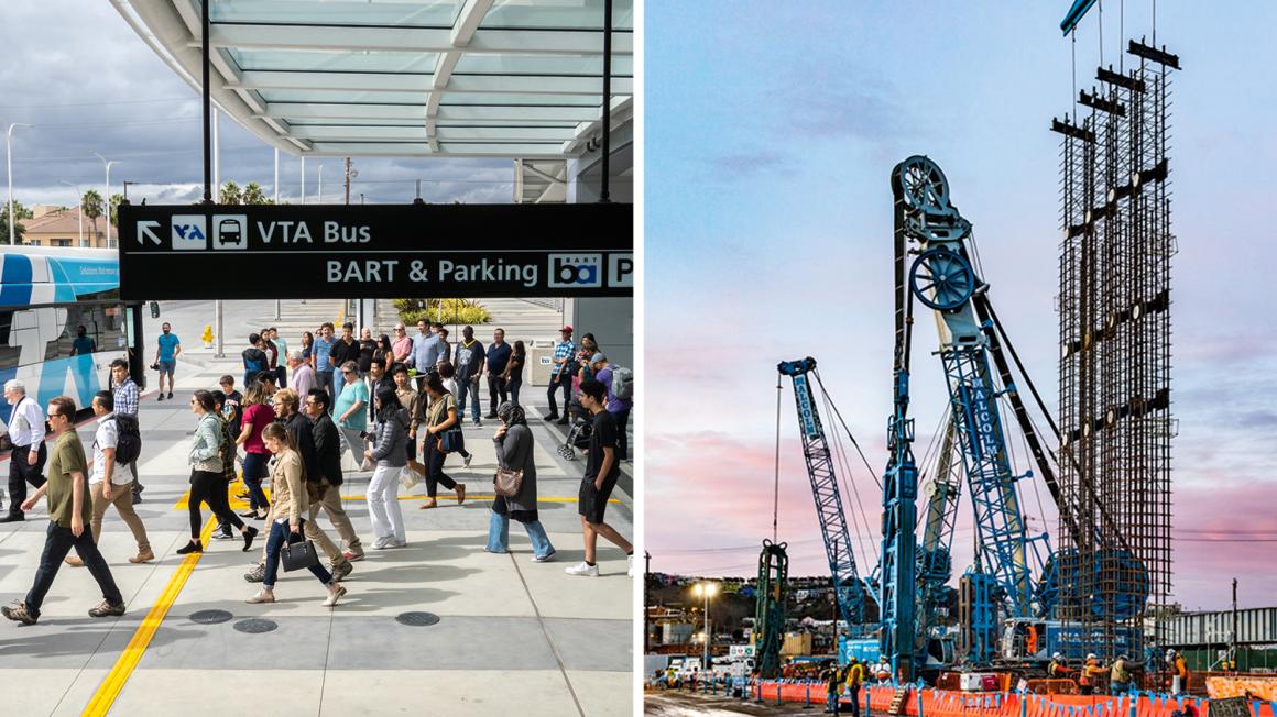 BART riders and transportation construction 