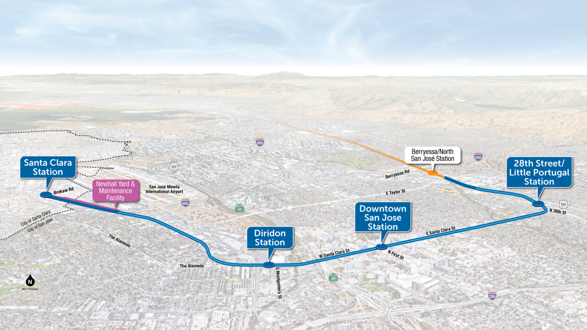 VTA's BART Phase II alignment 