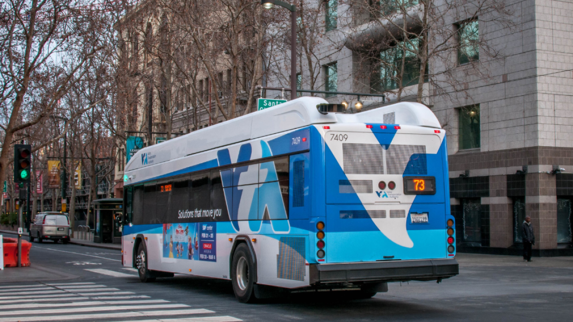 VTA Bus Driving On The Street