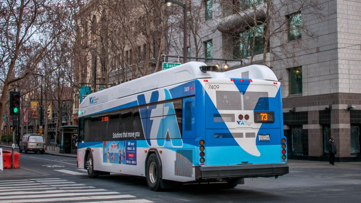 VTA bus on the street