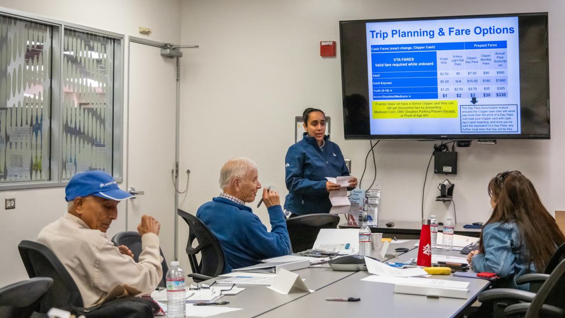 VTA staff person leading training class