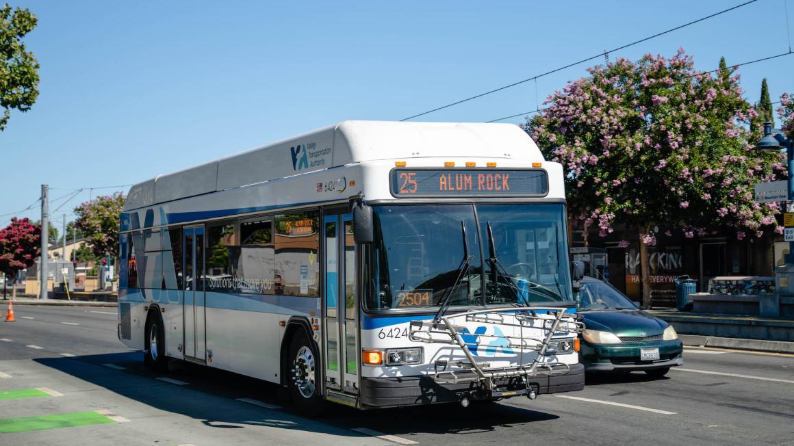 VTA bus on street