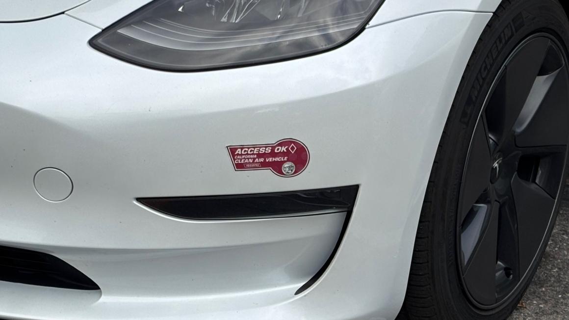 closeup of car with Access OK tag