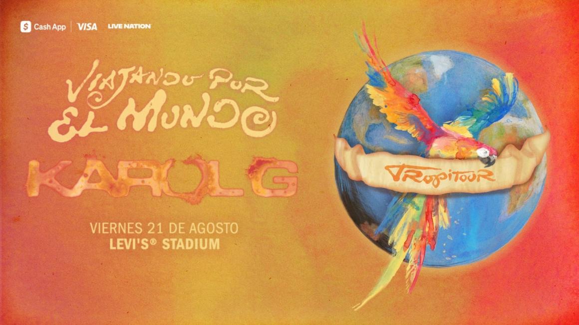 Karol G's Viajando Por El Mundo Tropitour at Levi's Stadium Promo Flyer