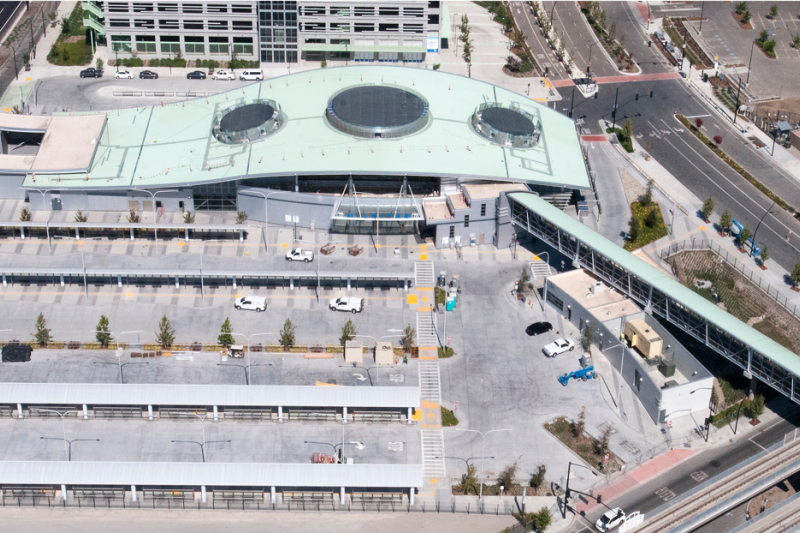 The Milpitas Transit Center & BART Station