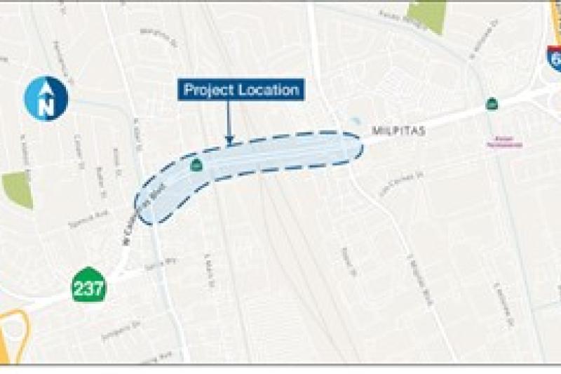 Map of Calaveras Improvements Projects Area