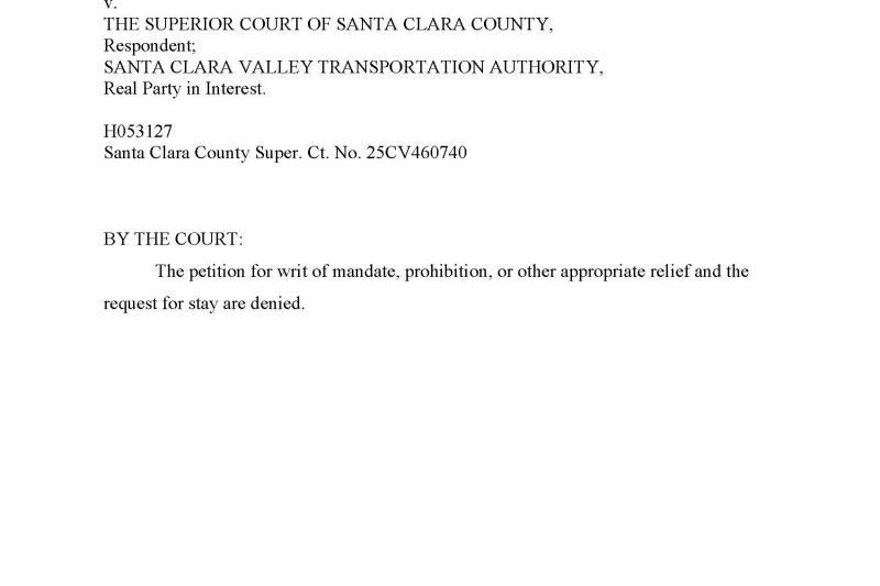 ruling on writ of mandate
