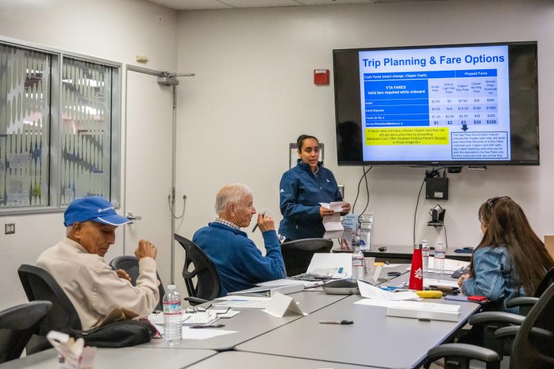 VTA staff person leading training class