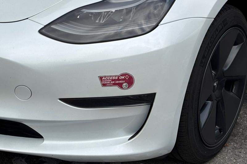 closeup of car with Access OK tag