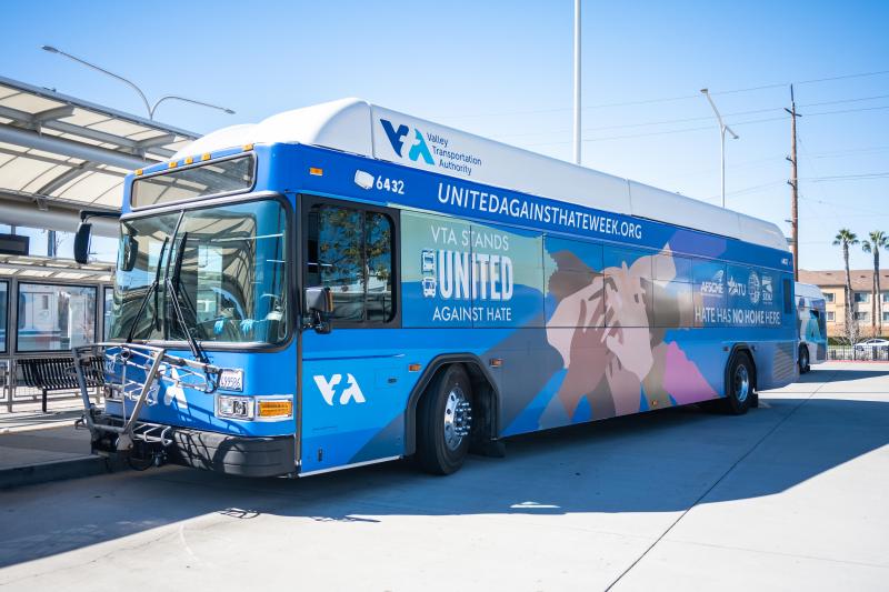 VTA Stands United Against Hate Bus