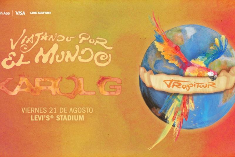 Karol G's Viajando Por El Mundo Tropitour at Levi's Stadium Promo Flyer