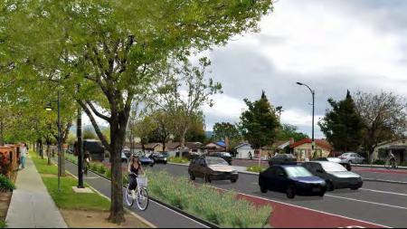 Rendering of Story Road based on Story-Keyes Complete Streets Study 