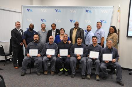 graduating apprentice class of overhead line workers