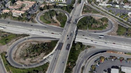 Mathilda interchange aerial view