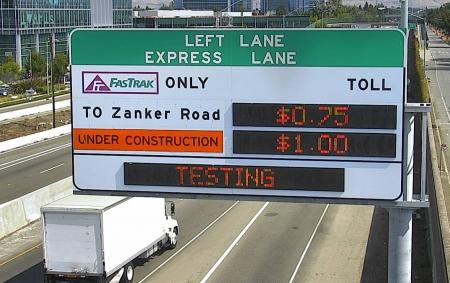 Express Lanes sign