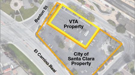 map of santa clara transit center parking lot