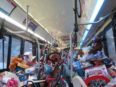 bus full of toys