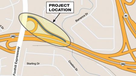 Foothill Expressway and I-280 interchange