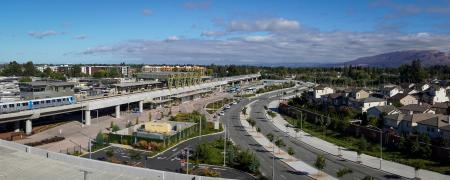 Berryessa Transit Center seen with adjacent street