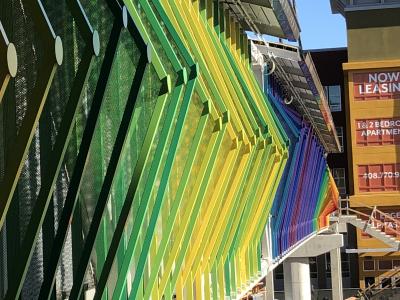 Colorful Pedestrian Bridge Now Graces Montague Expressway