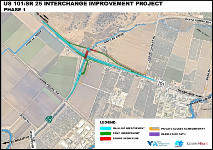 map of us 101/sr25 project