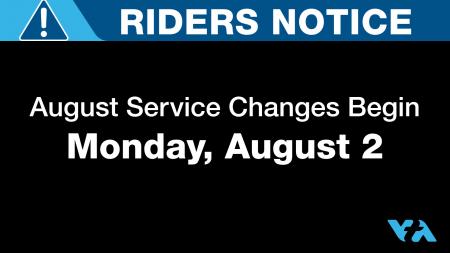 August Service Changes