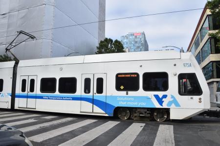 VTA light rail train