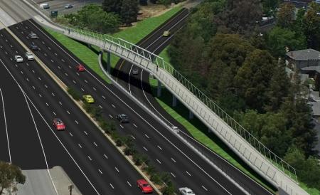 US 101/Blossom Pedestrian Overcrossing Rendering