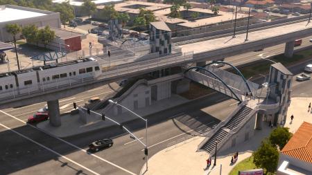 Rendering of the future eastridge light rail extension